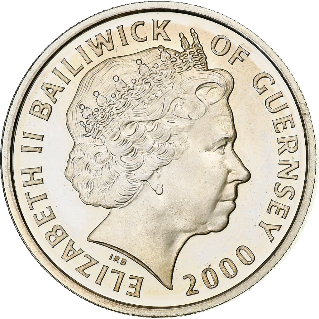 Guernsey, Elizabeth II, Pound, 2000, British Royal Mint, Centenaire de la Reine
