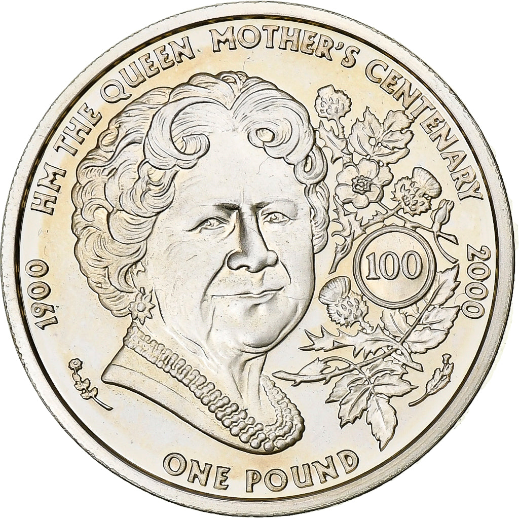 Guernsey, Elizabeth II, Pound, 2000, British Royal Mint, Centenaire de la Reine