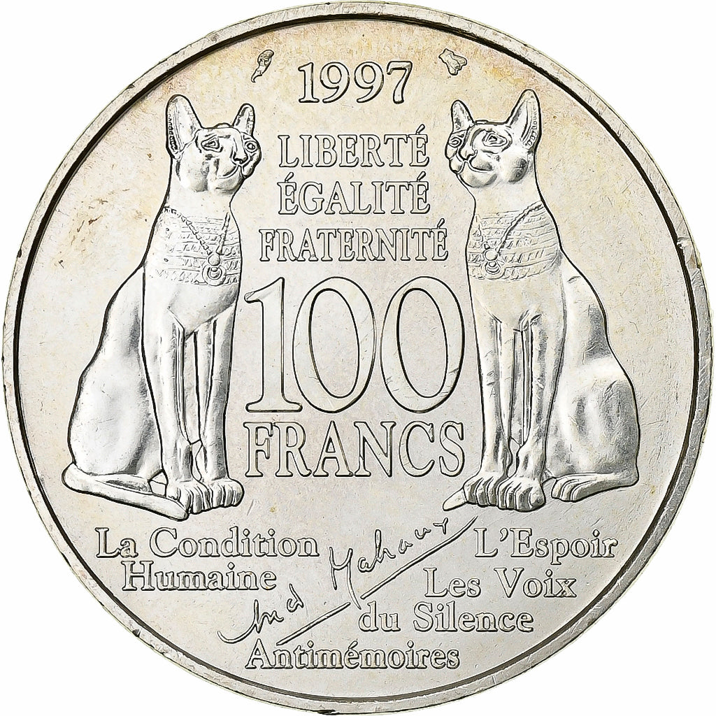 Francia, 100 Francs, André Malraux, 1997, Paris, Argento, SPL-, Gadoury:954