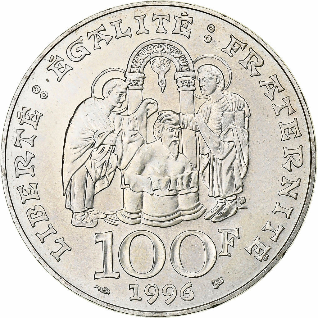 France, 100 Francs, Clovis, 1996, Argent, SUP, Gadoury:953, KM:1180