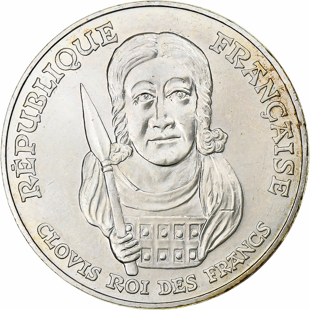 Frankrijk, 100 Francs, Clovis, 1996, Zilver, PR, Gadoury:953, KM:1180