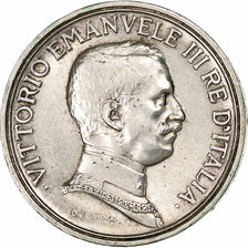 Italy, Vittorio Emanuele III, 2 Lire, 1914, Rome, AU(50-53), Silver, KM:55