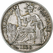 Indochiny francuskie, 20 Cents, 1928, Paris, Srebro, EF(40-45), Lecompte:228