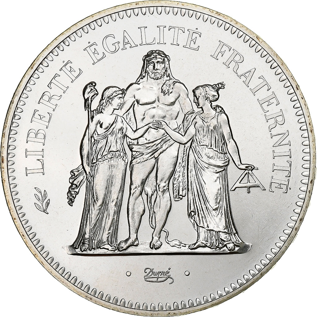 France, Hercule, 50 Francs, 1976, Paris, série FDC, MS(65-70), Silver