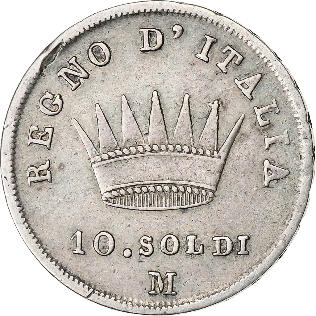 Coin, ITALIAN STATES, KINGDOM OF NAPOLEON, Napoleon I, 10 Soldi, 1810, Milan