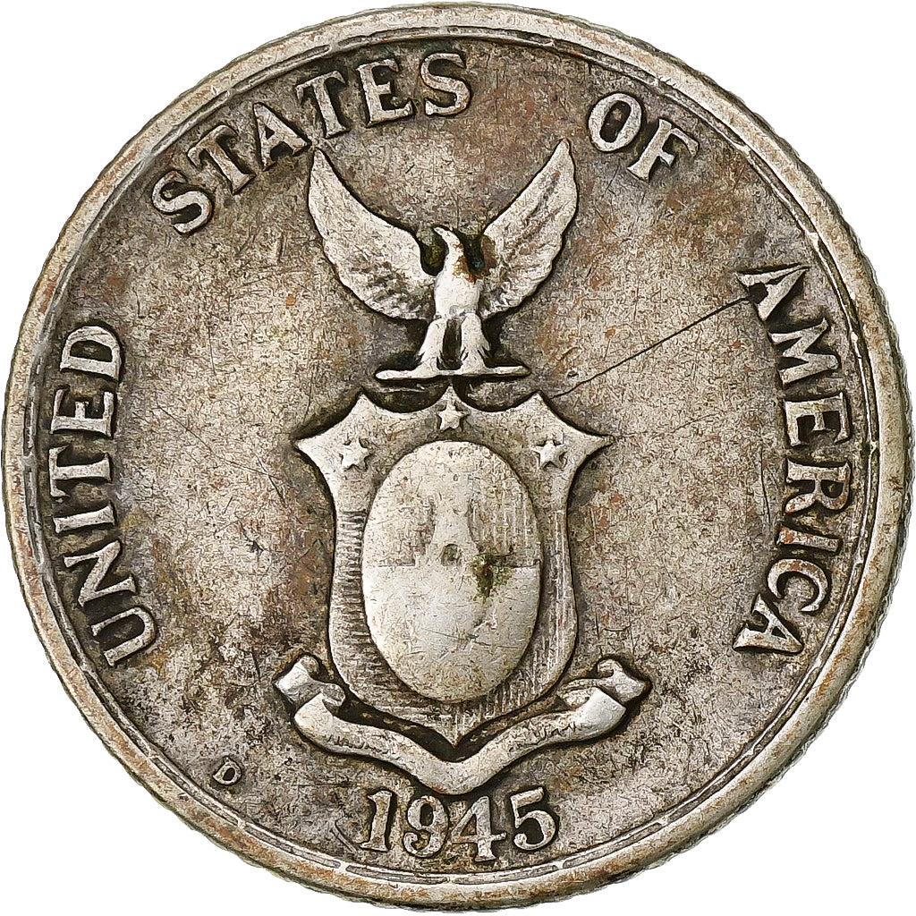 Philippinen, 20 Centavos, 1945, Denver, Silber, SS, KM:182