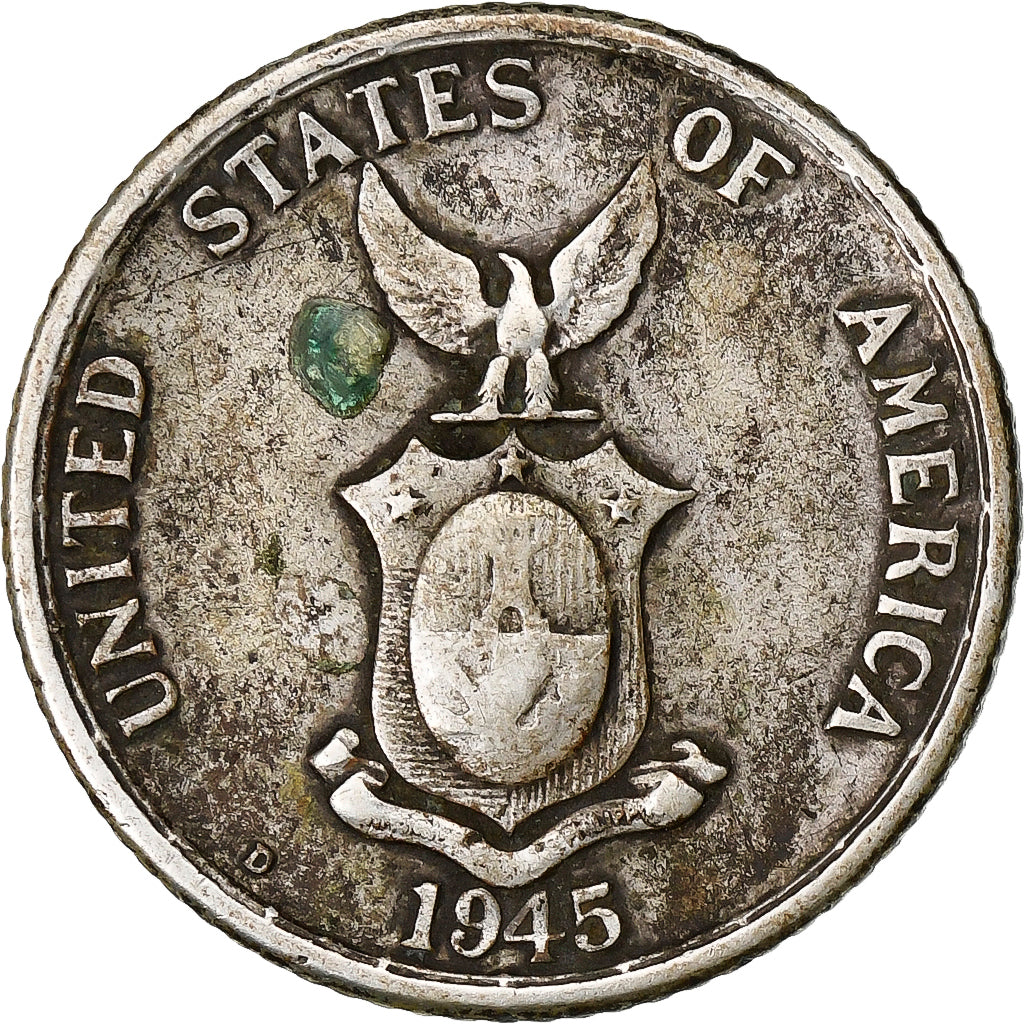 Philippinen, 20 Centavos, 1945, Denver, Silber, SS, KM:182