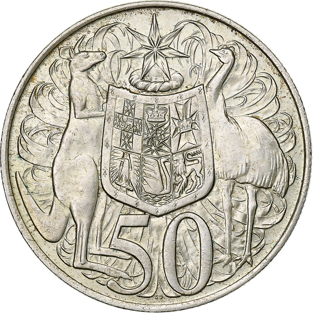 Moneta, Australia, Elizabeth II, 50 Cents, 1966, SPL-, Argento, KM:67