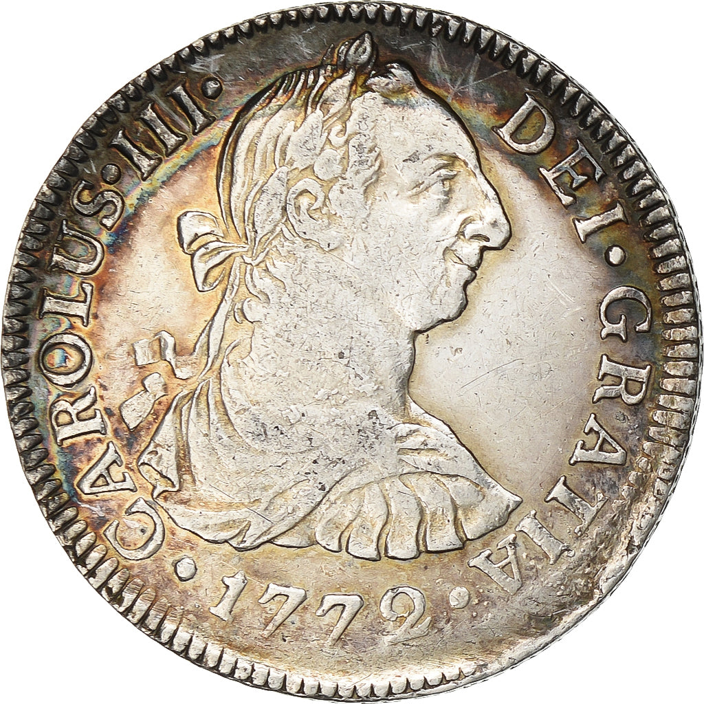 Mexico, Charles III, 2 Reales, 1772, Mexico City, Silver, EF(40-45), KM:88.2