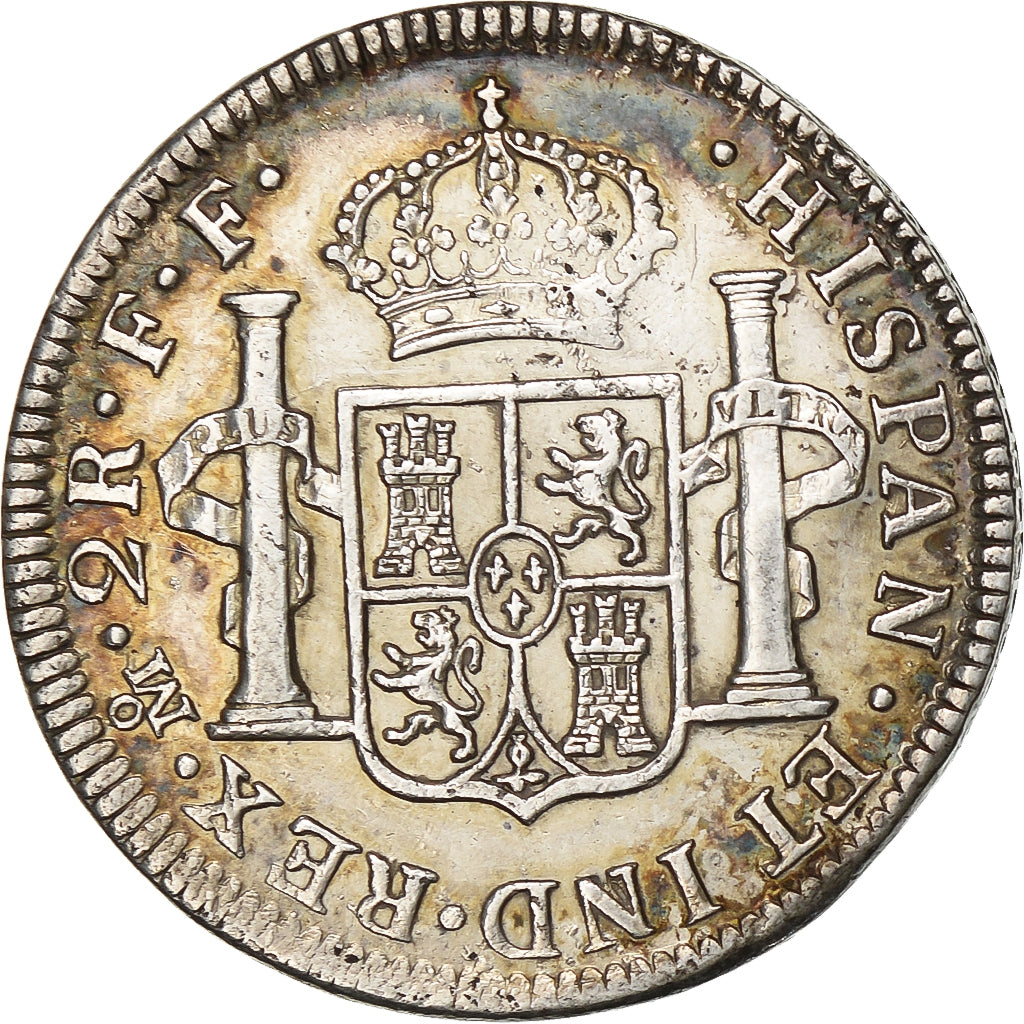 Coin, Mexico, Charles III, 2 Reales, 1782, Mexico City, MS(60-62), Silver