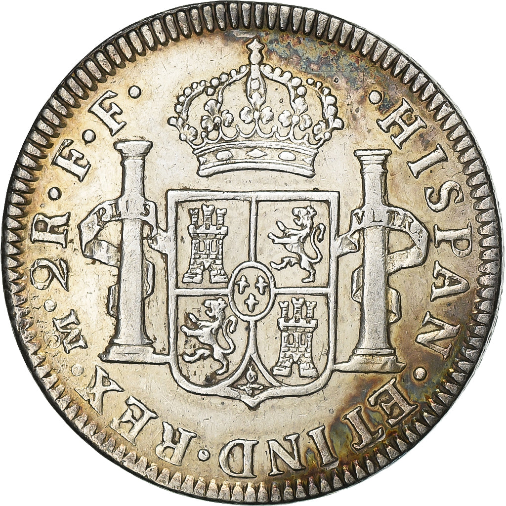 Mexico, Charles III, 2 Reales, 1780, Mexico City, Silver, AU(55-58), KM:88.2