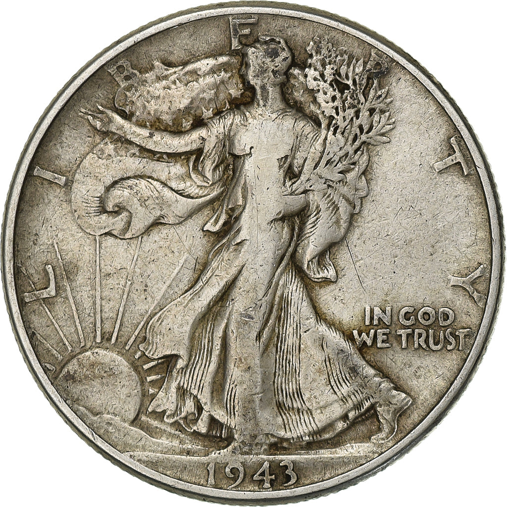 United States, Walking Liberty Half Dollar, 1943, Philadelphia, Silver