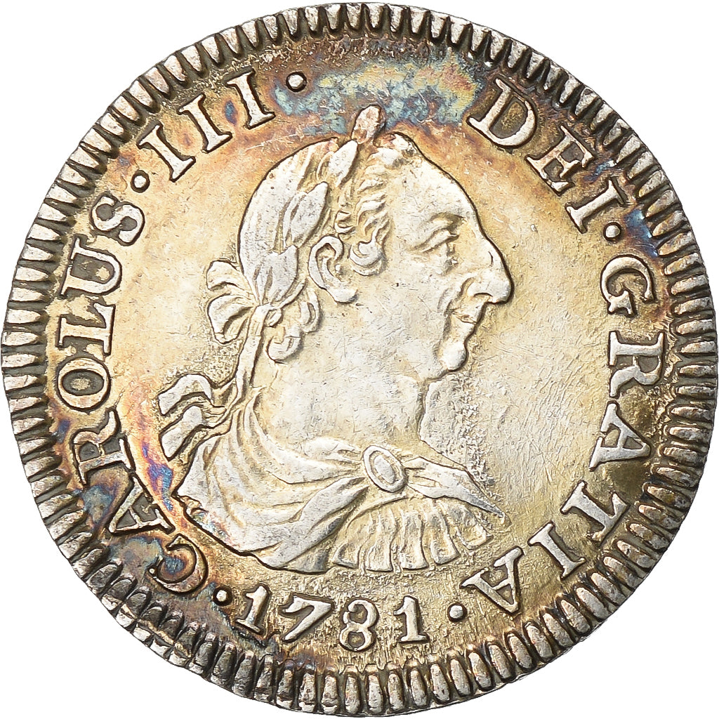 Münze, Mexiko, Charles III, 1/2 Réal, 1781, Mexico City, VZ, Silber, KM:69.2