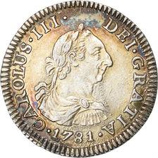 Coin, Mexico, Charles III, 1/2 Réal, 1781, Mexico City, AU(55-58), Silver