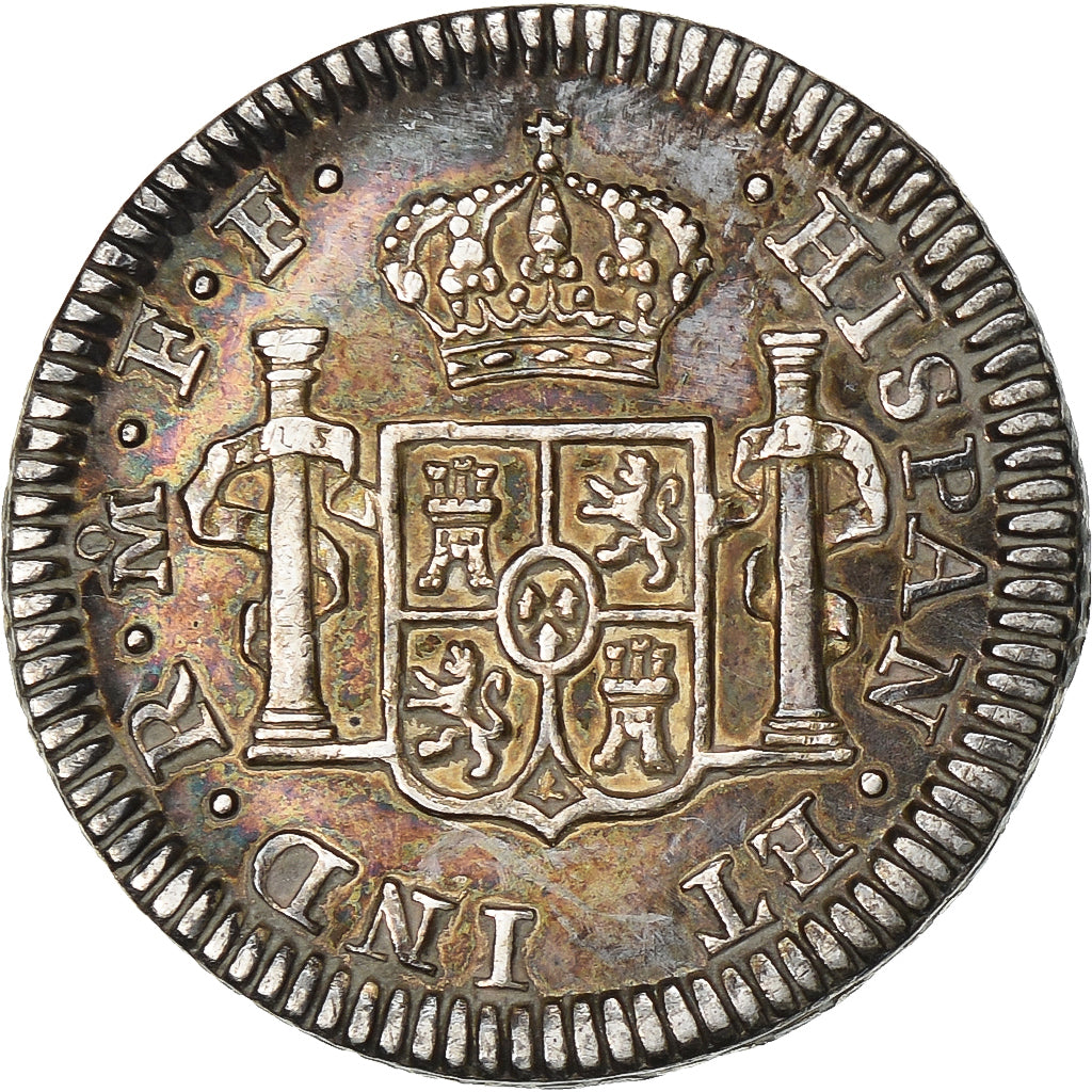 Münze, Mexiko, Charles III, 1/2 Réal, 1781, Mexico City, VZ, Silber, KM:69.2