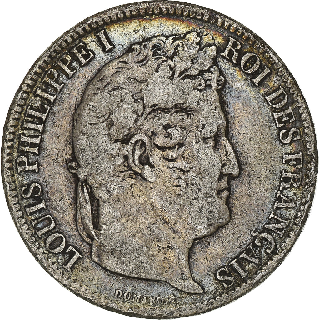 Moneda, Francia, Louis-Philippe, 5 Francs, 1831, Lyon, BC+, Plata, KM:735.4