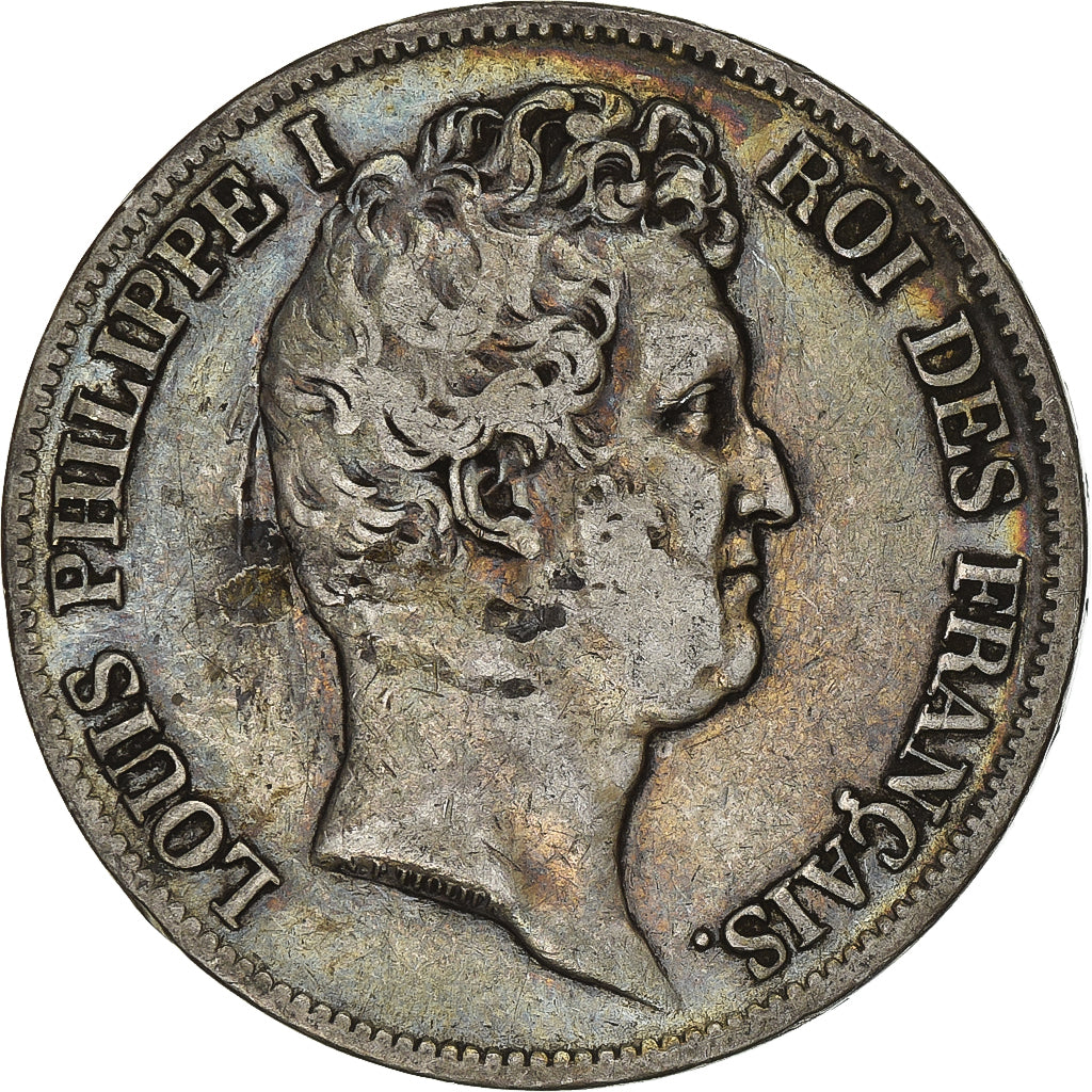 Francia, Louis-Philippe, 5 Francs, 1830, Paris, MB+, Argento, KM:735.1, Gadou...