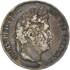 Moneda, Francia, Louis-Philippe, 5 Francs, 1836, Strasbourg, BC+, Plata