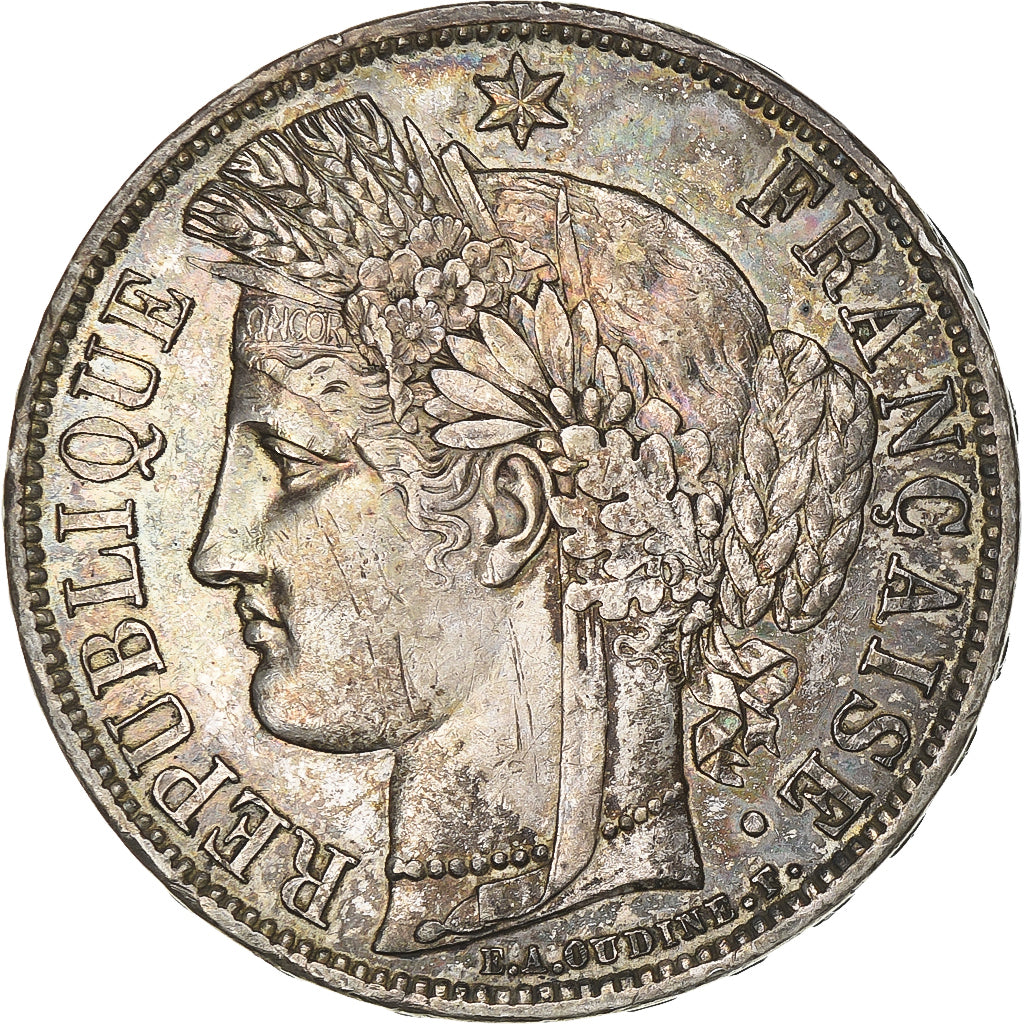 France, 5 Francs, Cérès, 1850, Paris, Silver, AU(50-53), Gadoury:719