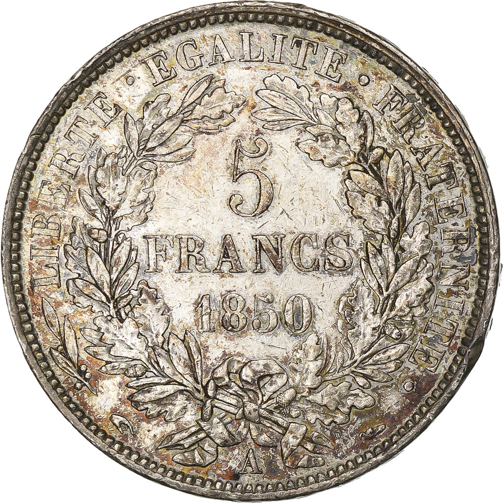 France, 5 Francs, Cérès, 1850, Paris, Silver, AU(50-53), Gadoury:719