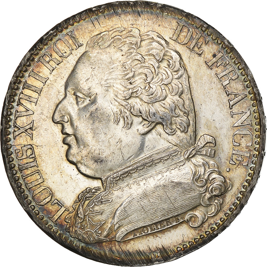 Munten, Frankrijk, Louis XVIII, Louis XVIII, 5 Francs, 1815/4, Limoges, ZF+