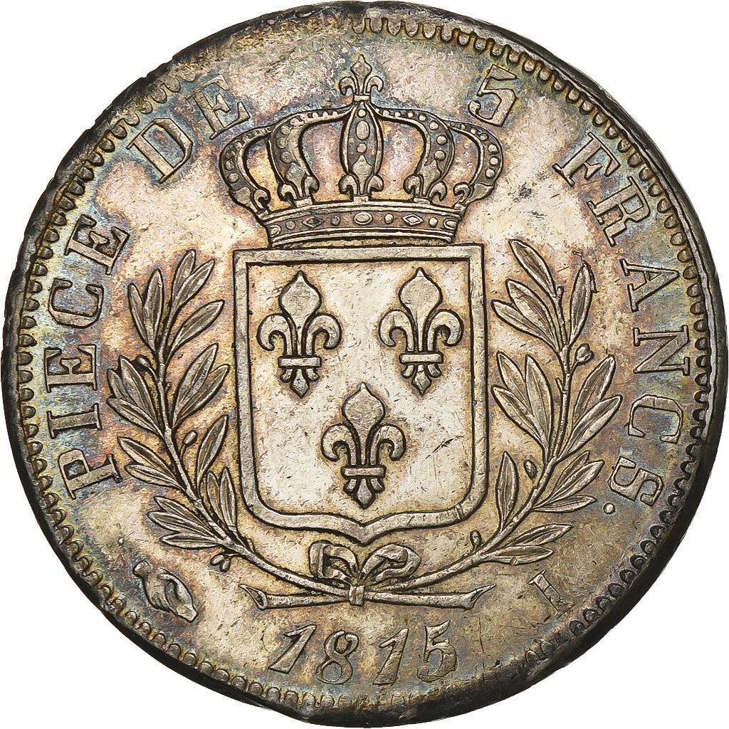 Munten, Frankrijk, Louis XVIII, Louis XVIII, 5 Francs, 1815/4, Limoges, ZF+