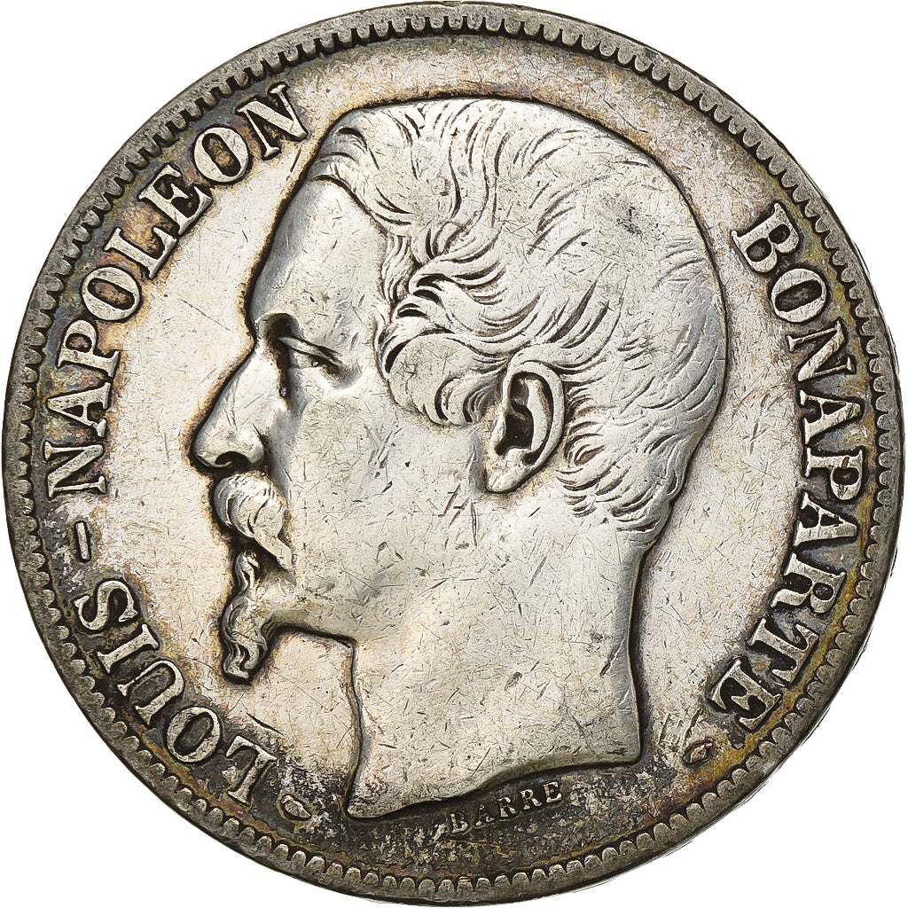 FRANCE, Napoléon III, 5 Francs, 1852, Paris, KM #773.1, VF(30-35), Silver, G...