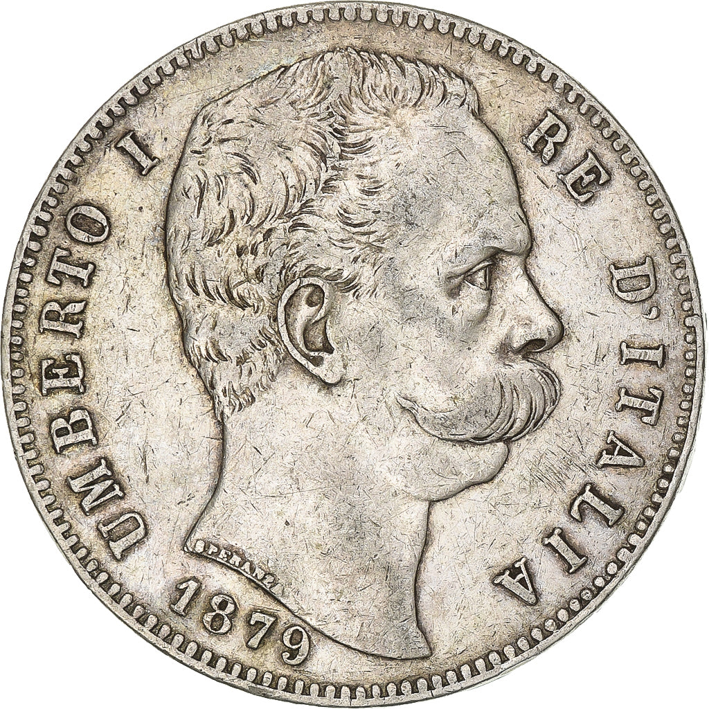 Italy, Umberto I, 5 Lire, 1879, Rome, Silver, VF(30-35), KM:20