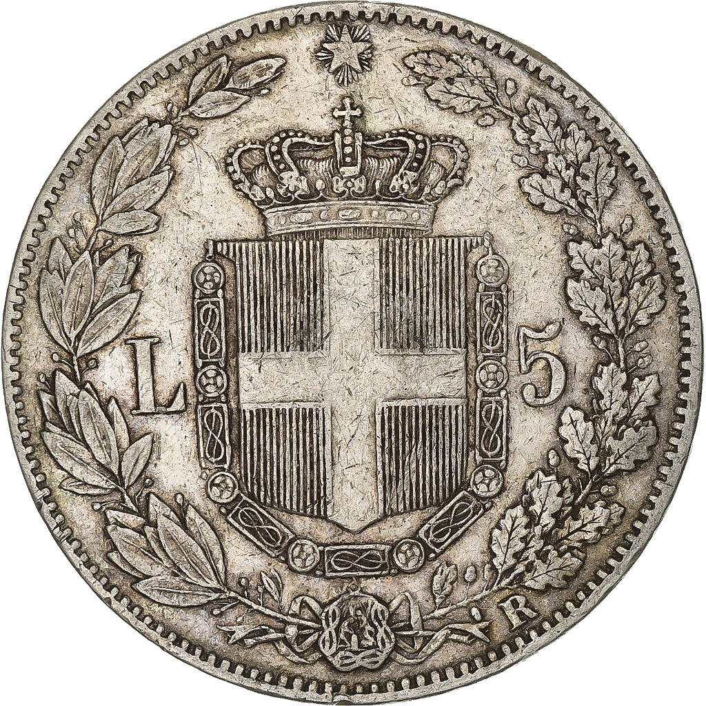 Italy, Umberto I, 5 Lire, 1879, Rome, Silver, VF(30-35), KM:20