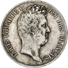 Francia, 5 Francs, Louis-Philippe, 1831, Marseilles, Argento, MB+, Gadoury:676