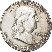 Coin, United States, Franklin Half Dollar,1961, Philadelphia, AU(50-53)