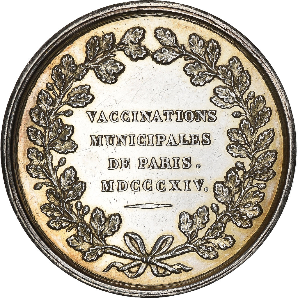 France, Jeton, Médecine, Vaccinations Municipales de Paris, 1814, Depaulis