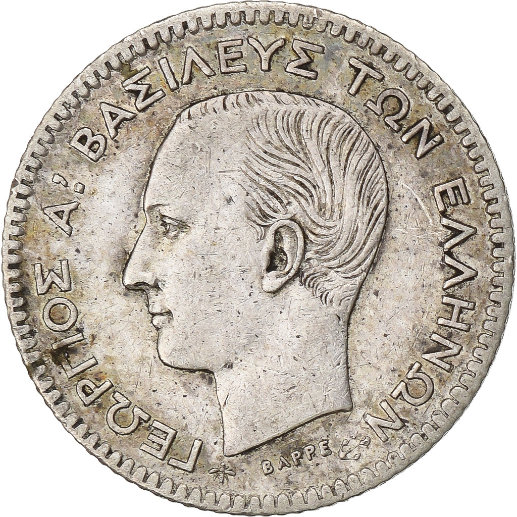 Münze, Griechenland, George I, 20 Lepta, 1874, Paris, S+, Silber, KM:44