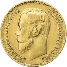 Russie, Nicolas II, 5 Roubles, 1899, St. Pétersbourg, Or, KM:62