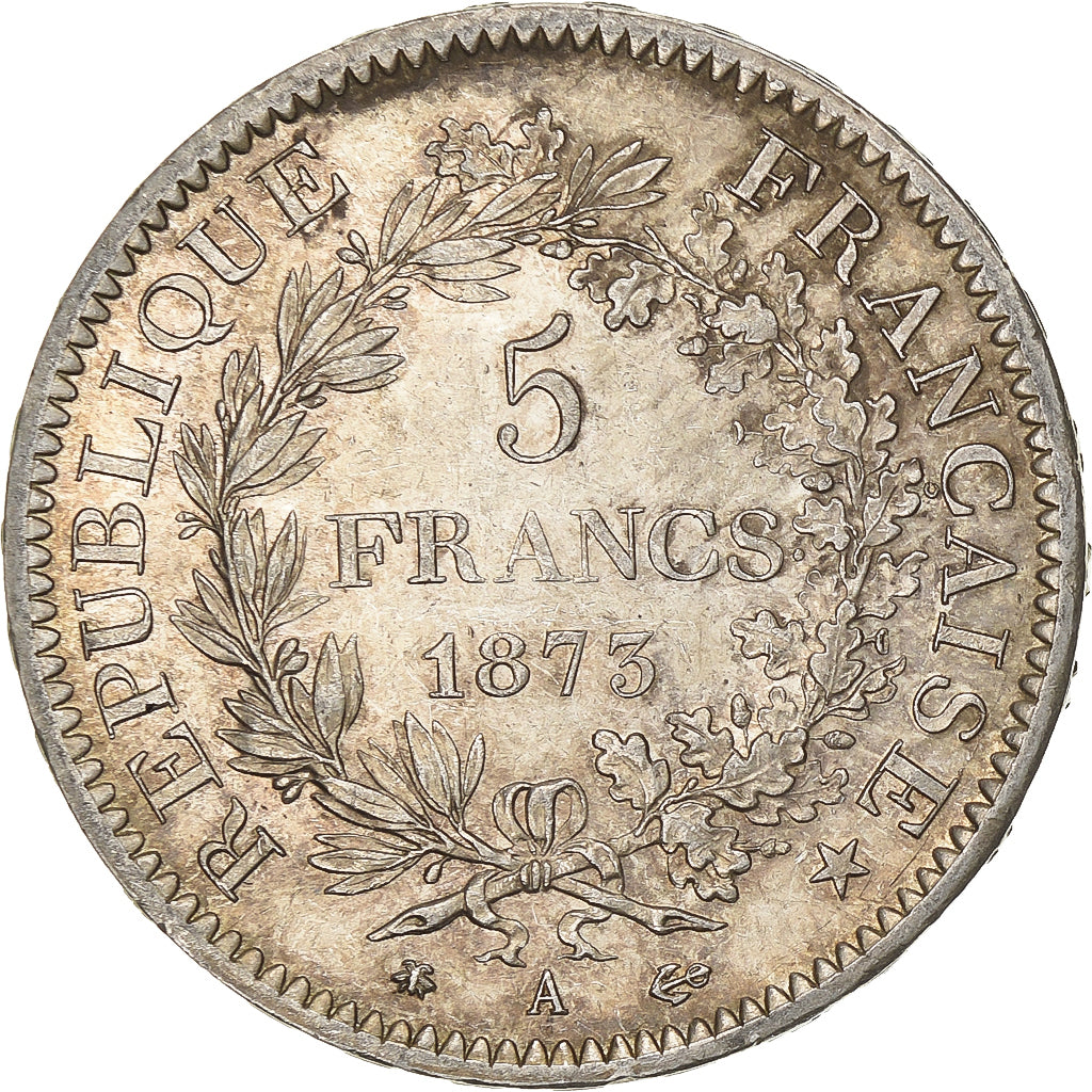Munten, Frankrijk, Hercule, 5 Francs, 1873, Paris, PR, Zilver, KM:820.1