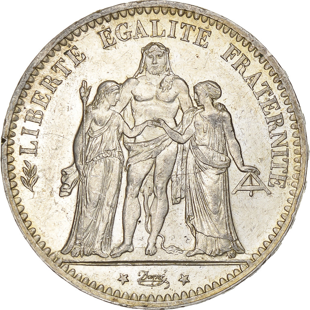 Moneta, Francia, Hercule, 5 Francs, 1876, Paris, SPL-, Argento, KM:820.1