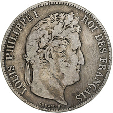 France, 5 Francs, Louis-Philippe, 1834, La Rochelle, Silver, VF(30-35)