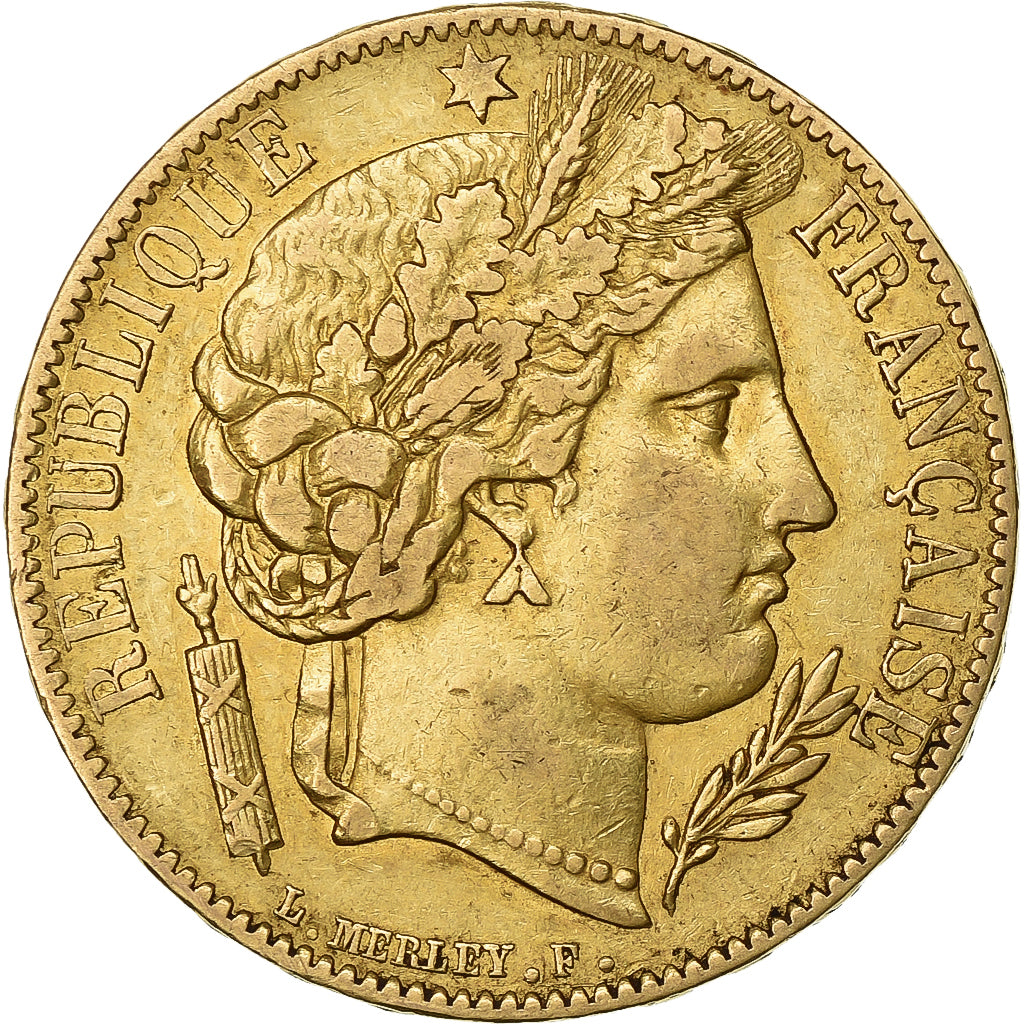 France, Cérès, 20 Francs, 1849, Paris, AU(50-53), Gold, KM:762, Gadoury:1059