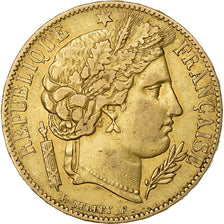 France, Cérès, 20 Francs, 1849, Paris, AU(50-53), Gold, KM:762, Gadoury:1059
