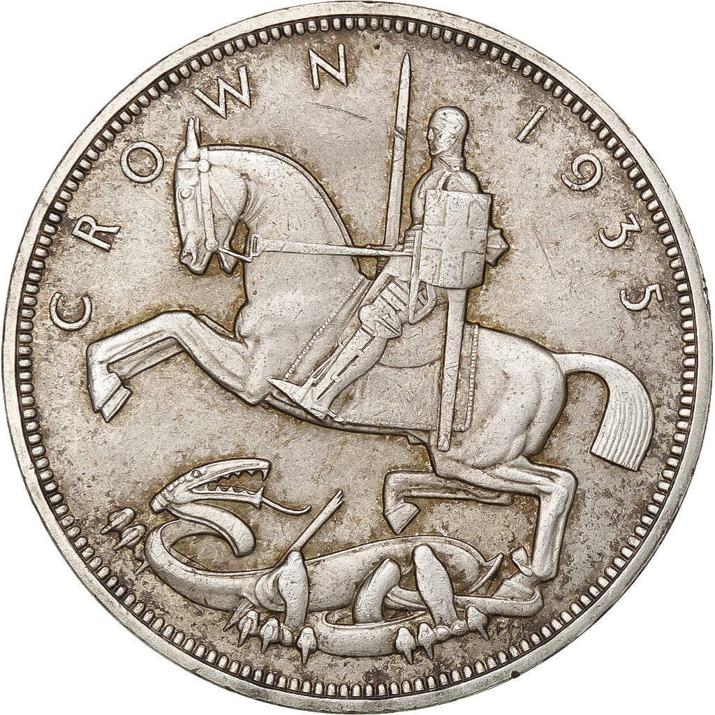 Grande-Bretagne, George V, Crown, 1935, Londres, BE, Argent, SUP