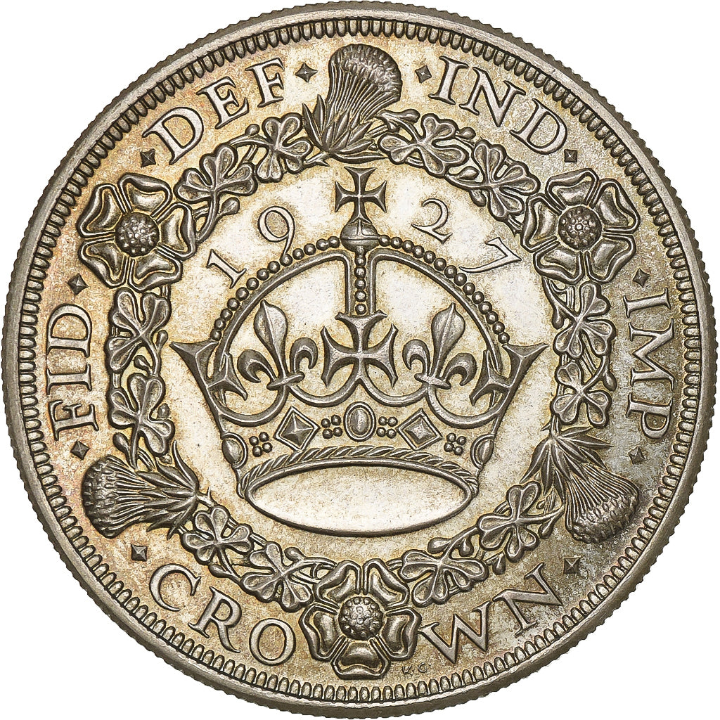 Great Britain, George V, Crown, 1927, Silver, EF(40-45), KM:842