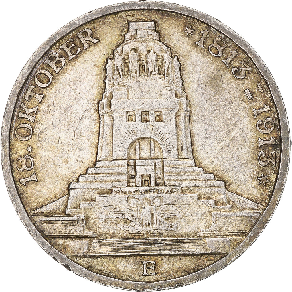 Munten, Duitse staten, SAXONY-ALBERTINE, Friedrich August III, 3 Mark, 1913