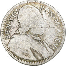 Coin, ITALIAN STATES, PAPAL STATES, Benedict XIV, Doppio (2) Giulio, 1/5 Scudo