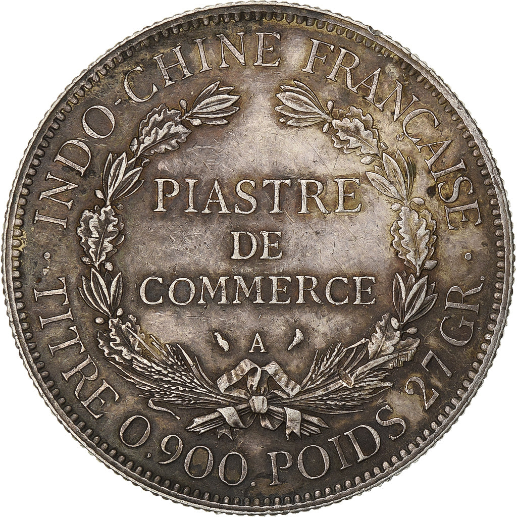 Munten, FRANS INDO-CHINA, Piastre, 1925, Paris, ZF+, Zilver, KM:5a.1