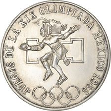Mexico, 25 Pesos, 1968, Mexico City, AU(50-53), Silver, KM:479.1