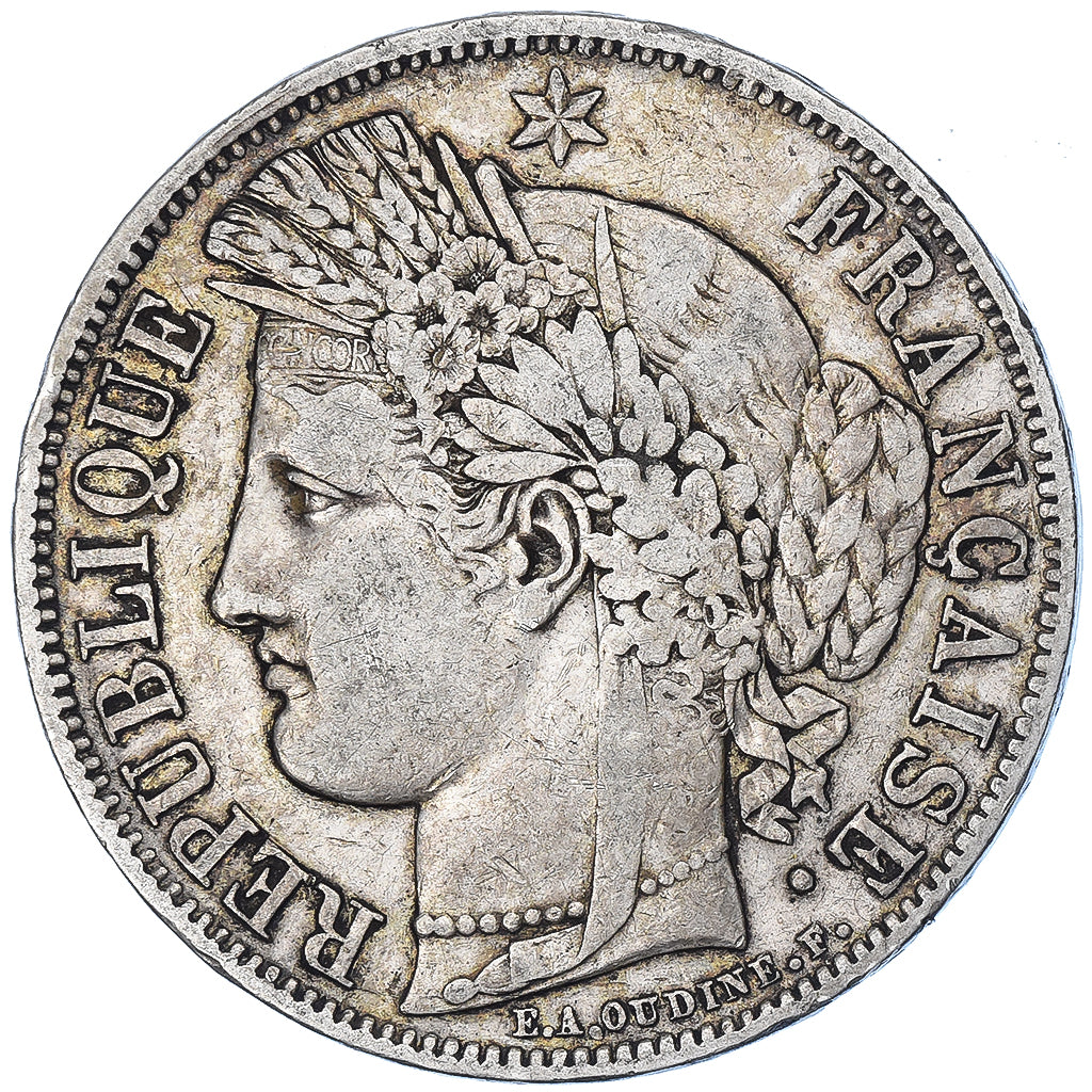 France, Cérès, 5 Francs, 1849, Paris, VF(30-35), Silver, KM:761.1, Gadoury:719