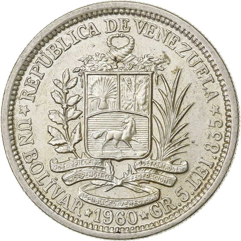 Venezuela, Bolivar, 1960, Monnaie de Paris, Argent, SUP, KM:37a