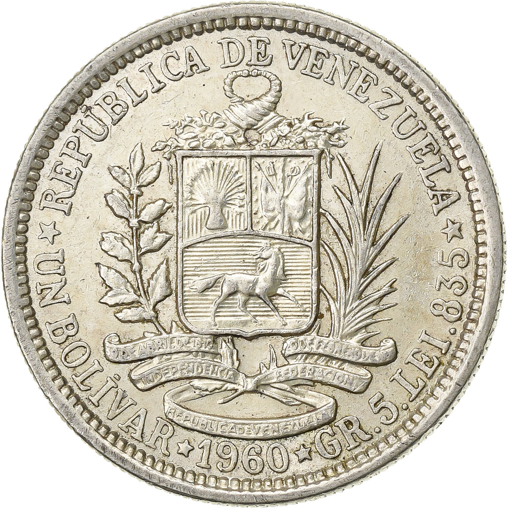 Venezuela, Bolivar, 1960, Monnaie de Paris, Plata, EBC, KM:37a