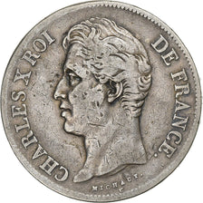 Frankreich, Charles X, 5 Francs, 1827, Lille, VF(30-35), Silver, KM:728.13