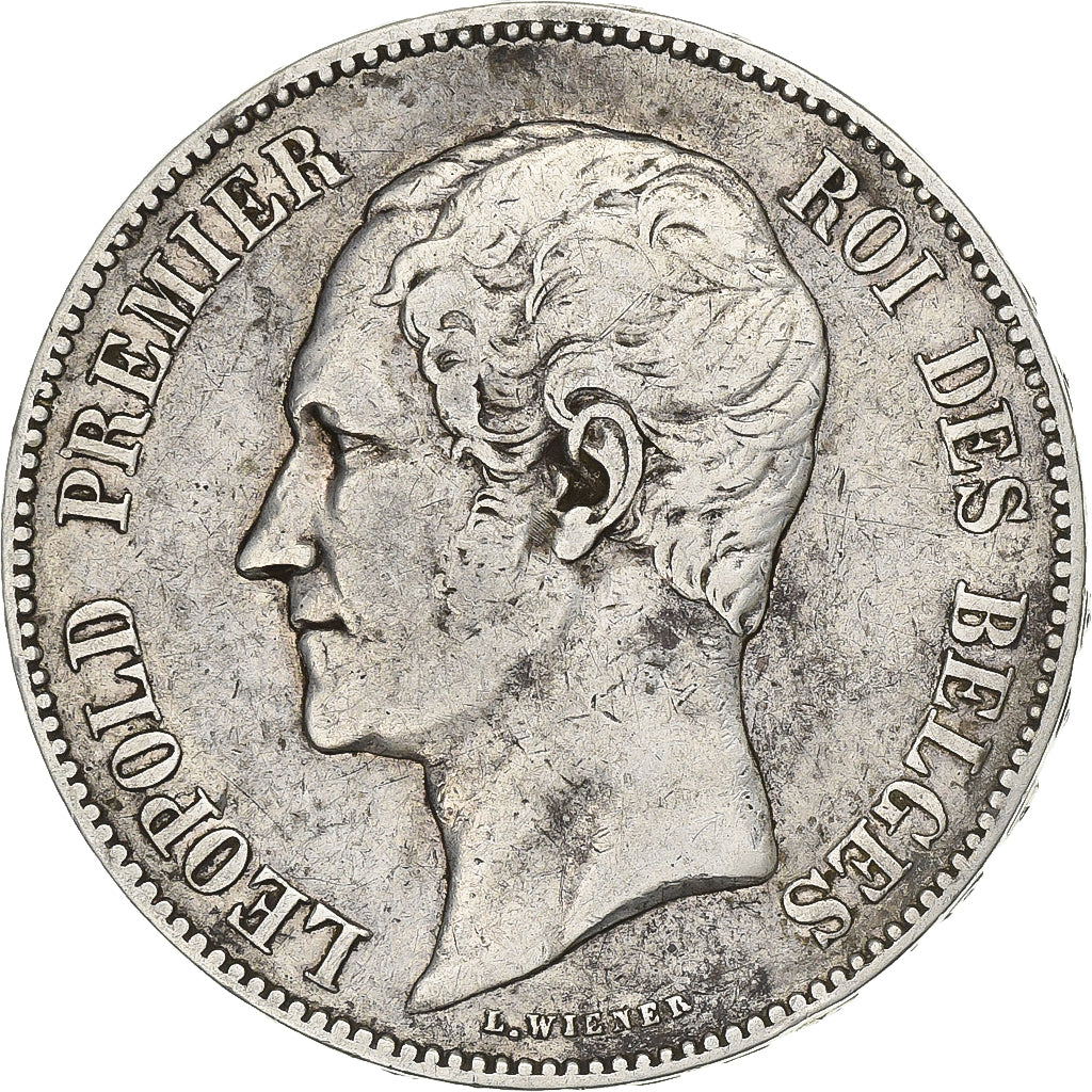 Monnaie, Belgique, Leopold I, 5 Francs, 5 Frank, 1851, Bruxelles, TB+, Argent